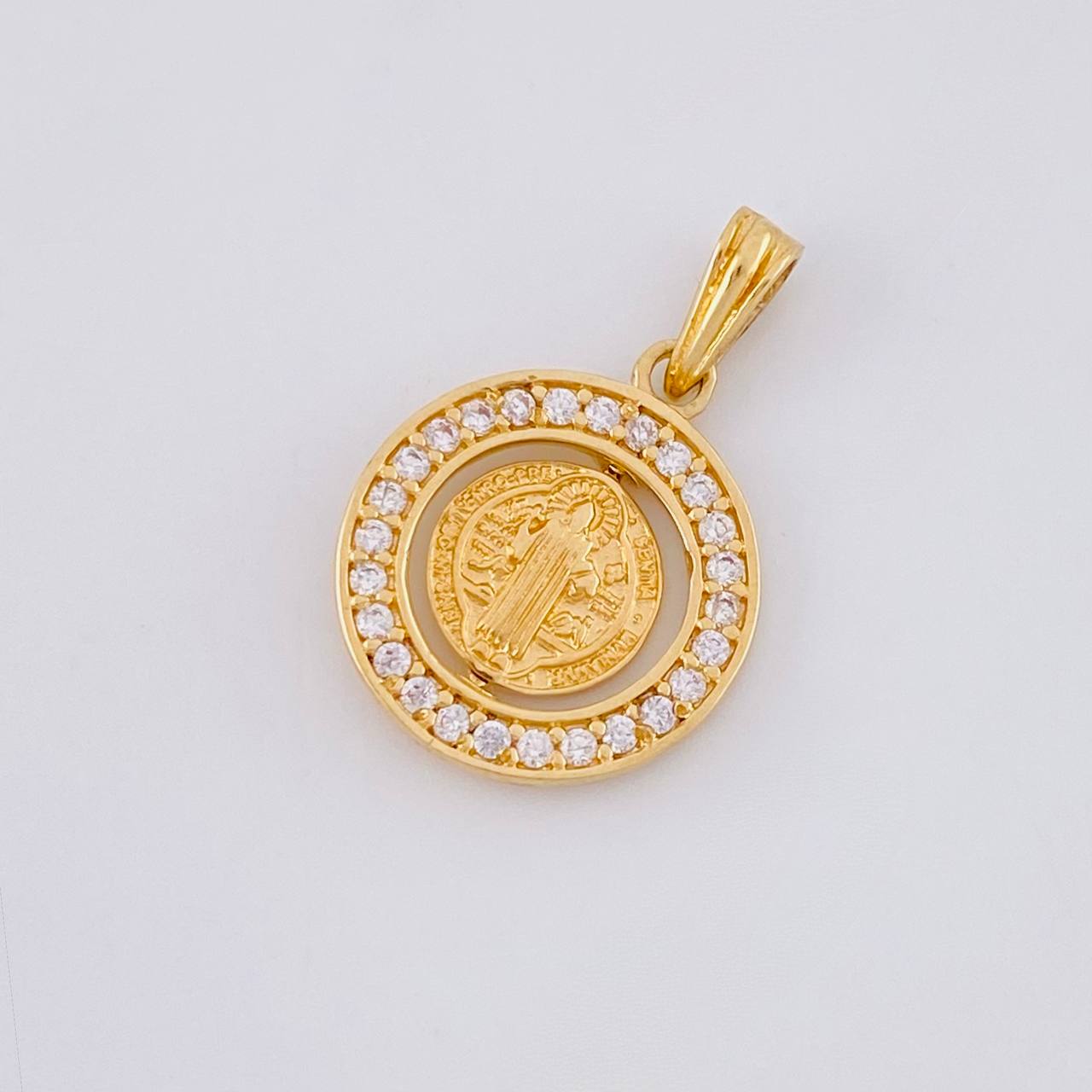 Dije San Benito Móvil 2g / 3/4 in Oro Amarillo 18K