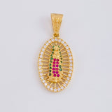 Pendant Virgin of Guadalupe 3.45g / 1 1/4 in Yellow Gold 18K