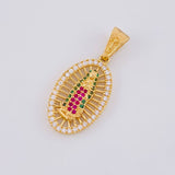 Pendant Virgin of Guadalupe 3.45g / 1 1/4 in Yellow Gold 18K