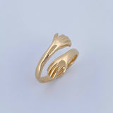 Hug Ring 3.35gr / Size 6 / 18K Gold $