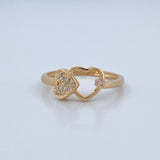 Double Heart Ring 2.25gr / Size 8 / 18K Gold $