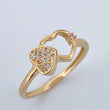 Double Heart Ring 2.25gr / Size 8 / 18K Gold $