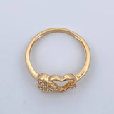 Double Heart Ring 2.25gr / Size 8 / 18K Gold $
