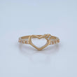 Heart Silhouette Ring 1.7gr / Size 5 1/2 / 18K Gold $