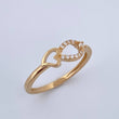 Heart Drop Ring 1.75gr / Size 7 1/4 / 18K Gold $