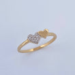 Double Heart Ring 1.3gr / Size 5 1/2 / 18K Gold $