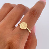 San Benito Ring 1.05gr / Size 4 3/4 / 18K Gold $