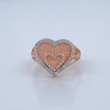 Heart Ring 4.8gr / Size 6 1/2 / 18K Gold $