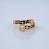 Belt Ring 3.15gr / Size 7 1/4 / 18K Gold $