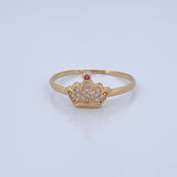 Royal Crown Ring 1.45gr / Size 7 1/4 / 18K Gold $