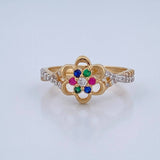 Flower Ring 3gr / Size 6 3/4 / 18K Gold $