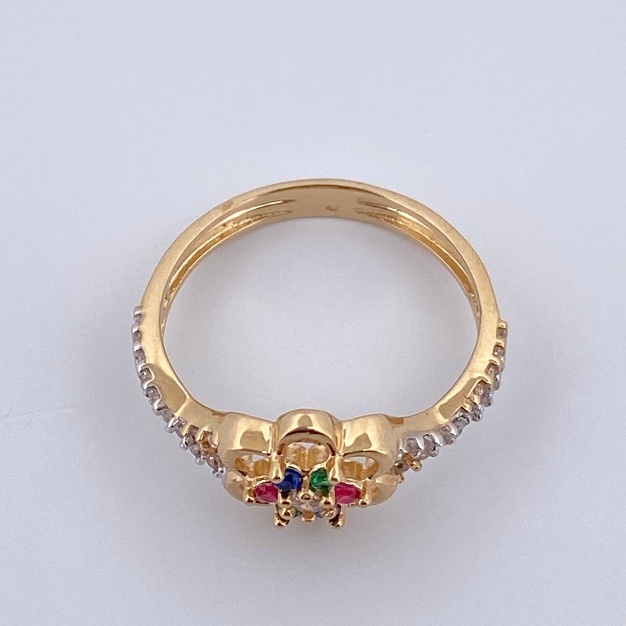 Flower Ring 3gr / Size 6 3/4 / 18K Gold $