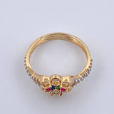 Flower Ring 3gr / Size 6 3/4 / 18K Gold $