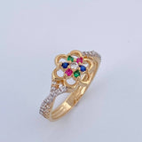 Flower Ring 3gr / Size 6 3/4 / 18K Gold $