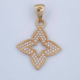 Pendant Flower Silhouette 2.05gr / 2.8cm (1.1in) / 18K Gold $