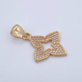 Pendant Flower Silhouette 2.05gr / 2.8cm (1.1in) / 18K Gold $