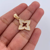 Pendant Flower Silhouette 2.05gr / 2.8cm (1.1in) / 18K Gold $