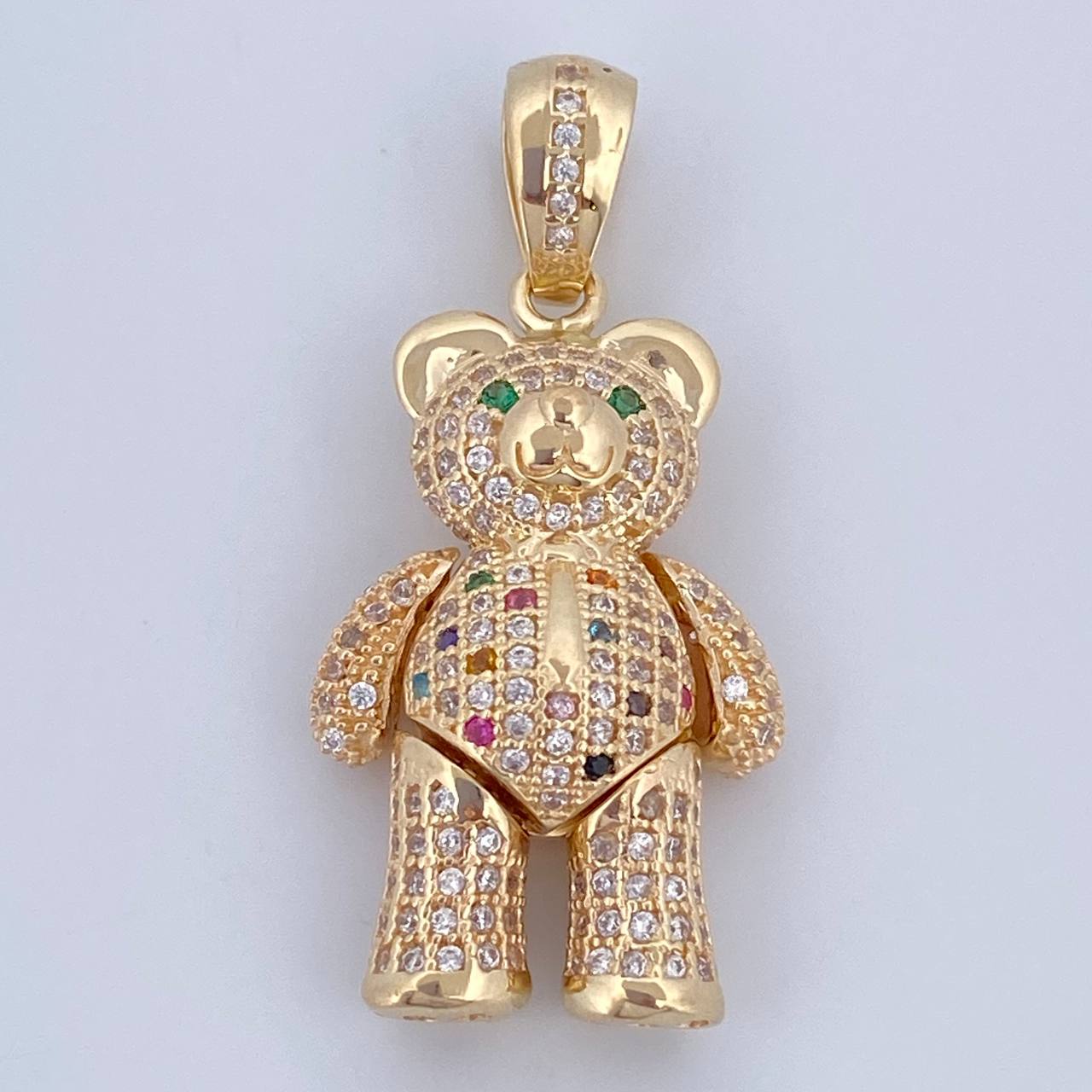 Articulated Bear Tie Pendant 9.15gr / 3.7cm / 1.5in / 18K Gold $