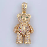 Articulated Bear Tie Pendant 9.15gr / 3.7cm / 1.5in / 18K Gold $