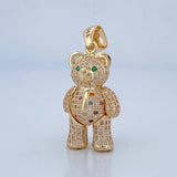 Articulated Bear Tie Pendant 9.15gr / 3.7cm / 1.5in / 18K Gold $