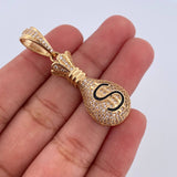 Pendant Money Bag 7.55gr / 4.3cm / 18K Gold $