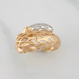Anillo Pantera 5.9g / T6 3/4 Dos Oros Blanco Rosa 18K