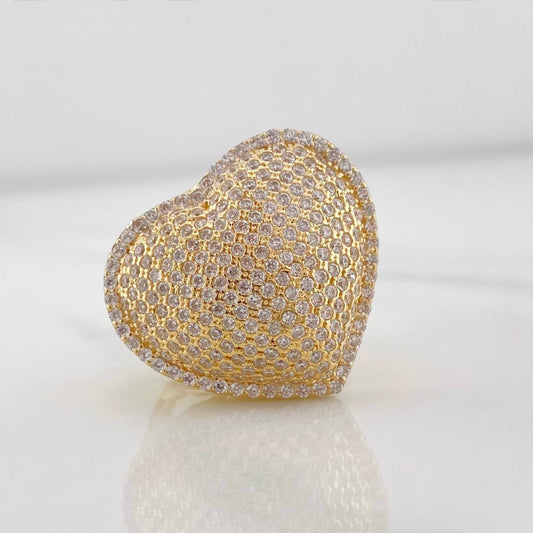 Heart Ring 12.05g / Size 8 1/2 Yellow Gold 18K