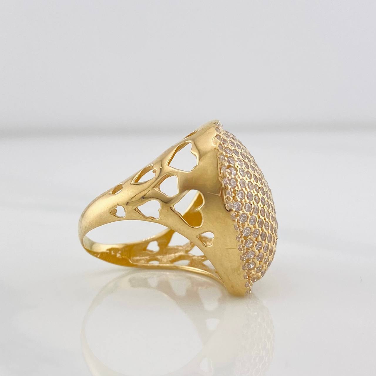 Anillo Corazon 12.05g / T8 1/2 Oro Amarillo 18K