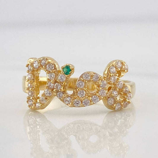 Anillo Dios 3.15g / T7 1/4 Oro Amarillo 18K