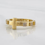 Anillo Cruz 3.3g / T7 Oro Amarillo 18K