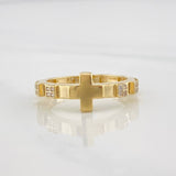 Anillo Cruz 3.3g / T7 Oro Amarillo 18K