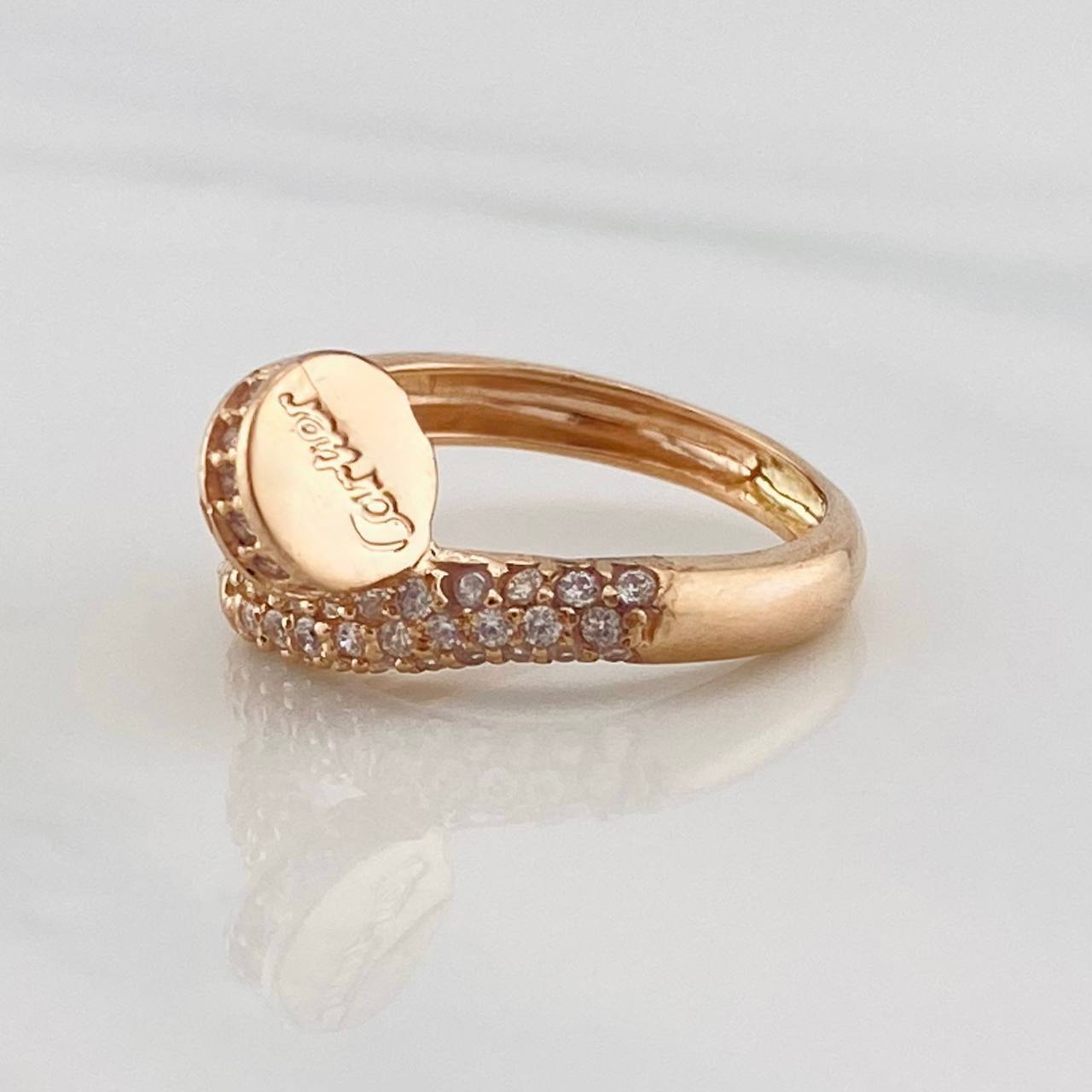 Anillo Clavo 4.55g / T6 1/2 Oro Rosa 18K