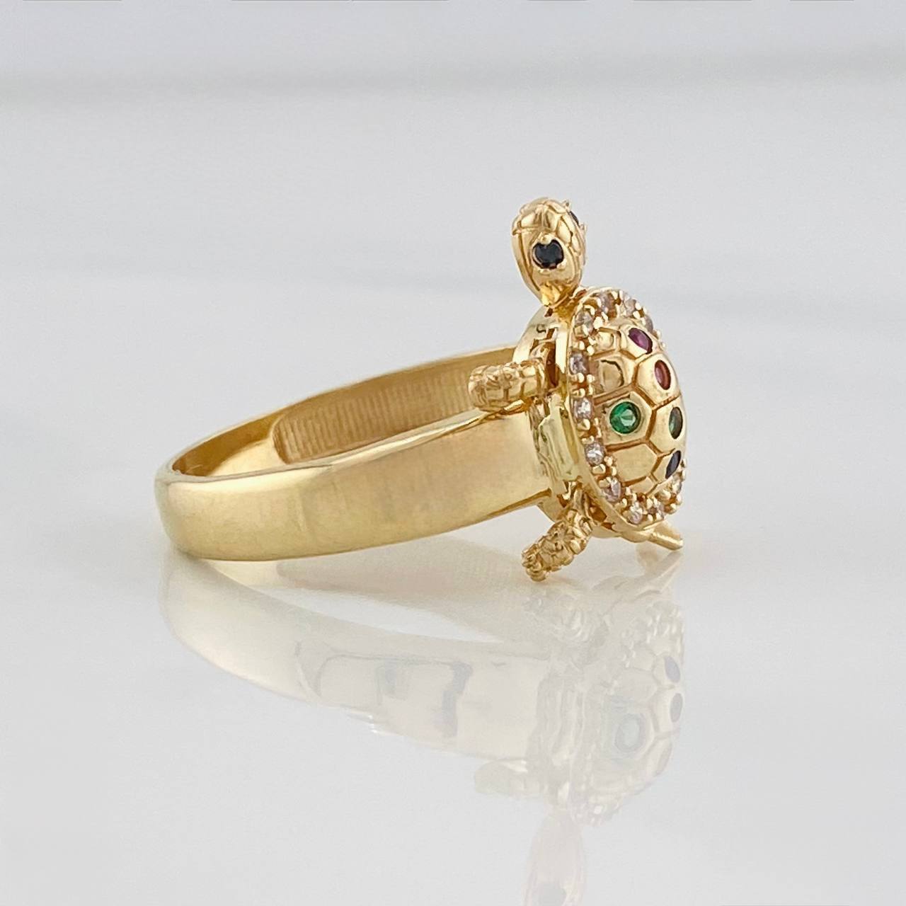 Anillo Tortuga 2.85g / T6 3/4 Oro Amarillo 18K