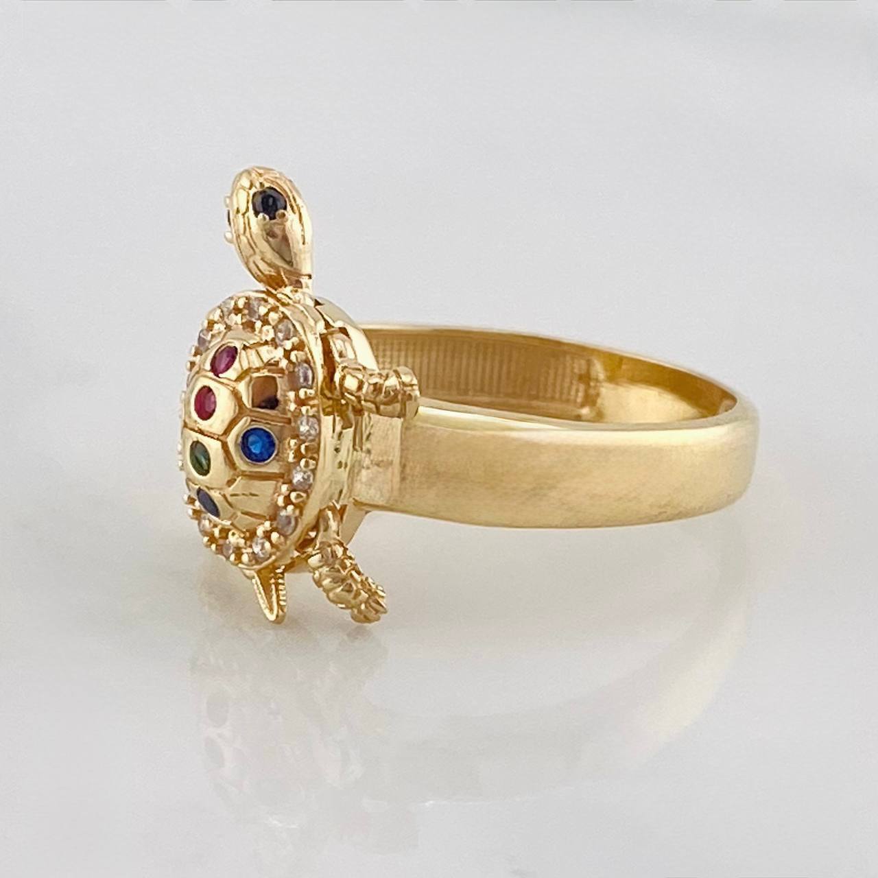 Anillo Tortuga 2.85g / T6 3/4 Oro Amarillo 18K