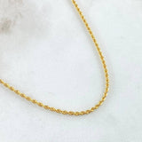 Rope Chain 1.6 g / 17 3/4 in / 1.7 mm Yellow Gold 18K