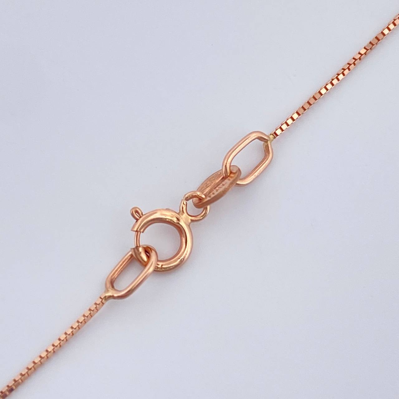 Set Cadena y Dije Veneciana + Cruz 1.8gr / 17 3/4 in / Oro Rosa 18K &