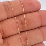 Set Cadena y Dije Veneciana + Cruz 1.8gr / 18 in / Oro Rosa 18K &