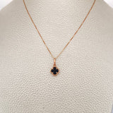 Set Cadena y Dije Veneciana + Trebol 1.95gr / 17 3/4 in / Oro Rosa 18K &