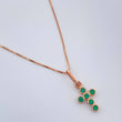 Set Cadena y Dije Veneciana + Cruz 1.8gr / 18 in / Oro Rosa 18K &