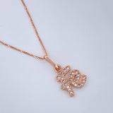 Set Cadena y Dije Veneciana + Fe 2.1gr / 18 in / Oro Rosa 18K &