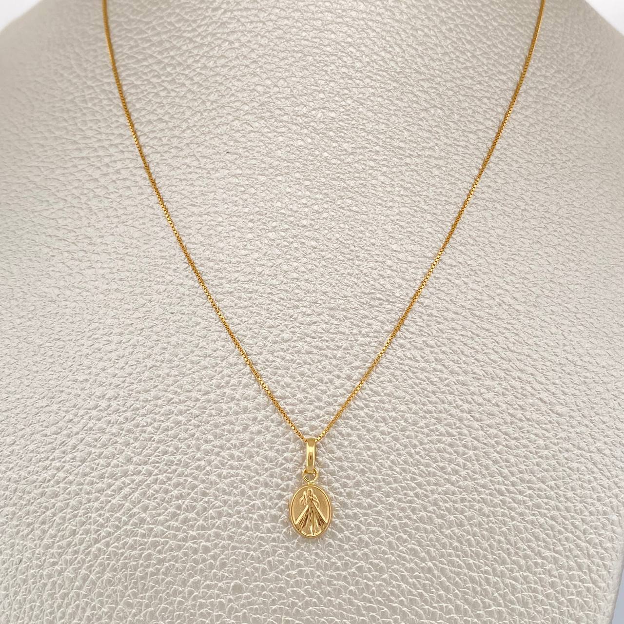 Set Cadena y Dije Veneciana + Jesus De La Misericordia 1.7gr / 17 3/4 in / Oro Amarillo 18K &