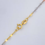 Set Cadena y Dije Flor Espejo + Ancla 1.55gr / 17 3/4 in / Tres Oros 18K &