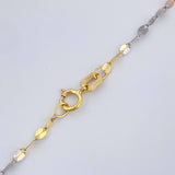 Set Cadena y Dije Flor Espejo + Estrella De David 1.7gr / 17 3/4 in / Tres Oros 18K &