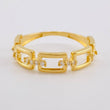 Squared Link Ring 1.55 g / T6 1/2 Yellow Gold 18K