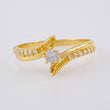 Anillo Solitario Olas Convergentes 1.85 g / T7 Oro Amarillo 18K