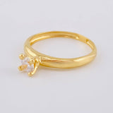 Anillo Solitario Liso 1.75 g / T6 1/4 Oro Amarillo 18K