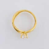 Intertwined Solitaire Ring 2.45 g / T6 1/2 18K Yellow Gold