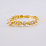 Double Bow Solitaire Ring 2 g / T7 18K Yellow Gold