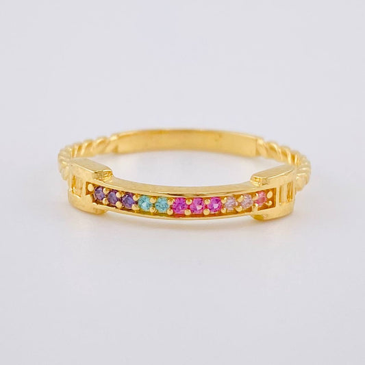 Braided Square Channel Ring 1.65 g / T7 18K Yellow Gold