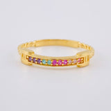 Braided Square Channel Ring 1.65 g / T7 18K Yellow Gold